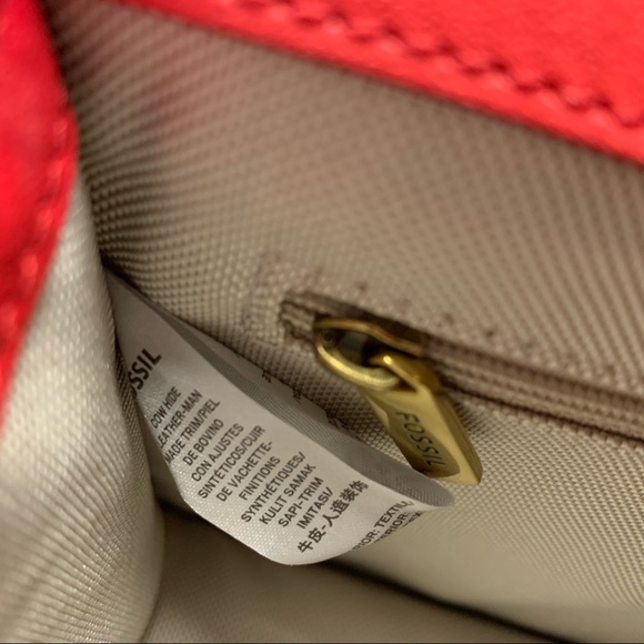 Fossil🌹Small Stevie Crossbody Brick Red - Picture 7 of 8